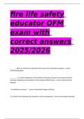 fire life safety educator OFM exam 