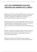 ACCT 200 COMPREHENSIVE EXAM 2026 QUESTIONS AND ANSWERS 100&percnt; CORRECT