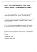 ACCT 370 COMPREHENSIVE EXAM 2026 QUESTIONS AND ANSWERS 100&percnt; CORRECT