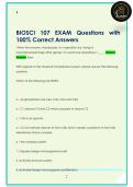 BIOSCI 107 EXAM Questions with  100&percnt; Correct Answers