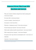 Jeppesen Private Pilot Exam 2026 Questions and Answers