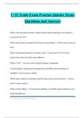 C-33 Trade Exam Practice Quizlet Terms Questions and Answers