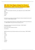 Exam - 2 - NR 302 - Health Assessment Questions NR 302 Vital Signs Adapt for Exam 2 Questions with Correct answers 2025