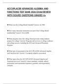 ACCUPLACER ADVANCED ALGEBRA AND FUNCTIONS TEST BANK 2026 EXAM REVIEW WITH SOLVED QUESTIONS GRADED A&plus;
