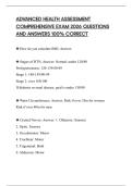 ADVANCED HEALTH ASSESSMENT COMPREHENSIVE EXAM 2026 QUESTIONS AND ANSWERS 100% CORRECT