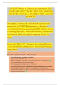 WGU D774 Intro to Business Accounting OA 2025  COMPLETE STUDY QUESTIONS AND VERIFIED  ANSWERS &vert;&vert; 100&percnt; GUARANTEED PASS <LATEST  VERSION> 