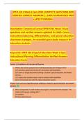 SPED 5311 Week 2 Quiz 2025 COMPLETE QUESTIONS AND  VERIFIED CORRECT ANSWERS &vert;&vert; 100&percnt; GUARANTEED PASS  <LATEST VERSION> 