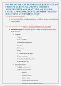 PSC FINANCIAL AND BUSINESS SKILLS EXAM ULAW  UPDATED QUESTIONS AND 100&percnt; CORRECT  ANSWERS WITH A GUARANTEED A&plus;&vert;&vert; 2025-2026  LATEST AND COMPLETE UPDATE WITH VERIFIED  SOLUTIONS&vert;&vert; GUARANTEED PASS&excl;&excl;