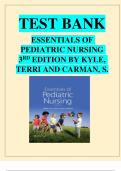 Test Bank &ndash; Essentials of Pediatric Nursing&comma; 3rd Edition by Theresa Kyle & Susan Carman &vert; ISBN-13&colon; 978-1451192384 &vert; Updated 2025&sol;2026 &vert; Pediatric Nursing & NCLEX Exam Prep &lpar;PDF&rpar;
