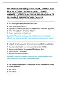 SOUTH CAROLINA &lpar;SC&rpar; SEPTIC TANK CONTRACTOR  PRACTICE EXAM QUESTIONS AND CORRECT  ANSWERS &lpar;VERIFIED ANSWERS&rpar; PLUS RATIONALES  2026 Q&A &vert; INSTANT DOWNLOAD PDF 