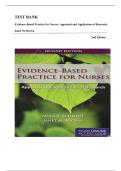 TEST BANK FOR Evidence-Based Practice for Nurses&colon; Appraisal and Application of Research&comma; 2nd Edition by Janet M&period; Brown &comma; ISBN&colon; 9781449622503 &vert;All Chapters Included&vert; Guide A&plus;