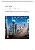 TEST BANK FOR Accounting for Decision Making and Control 10th Edition by Jerold Zimmerman &comma; ISBN&colon; 9781259969492 &vert;All Chapters Included&vert; Guide A&plus;
