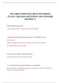 NSG 3480 COMMUNITY HEALTH NURSING EXAM 1 (2025-2026) QUESTIONS AND ANSWERS GRADED A+