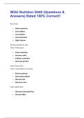 WGU Nutrition D440 &lpar;Questions & Answers&rpar; Rated 100&percnt; Correct&excl;&excl;