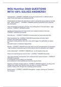 WGU Nutrition D440 QUESTIONS WITH 100&percnt; SOLVED ANSWERS&excl;&excl;
