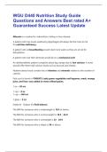 WGU D440 Nutrition Study Guide Questions and Answers Best rated A&plus; Guaranteed Success Latest Update