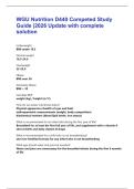 WGU Nutrition D440 Competed Study Guide &vert;2026 Update with complete solution