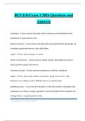 BUS 110-Exam 1 2026 Questions and Answers