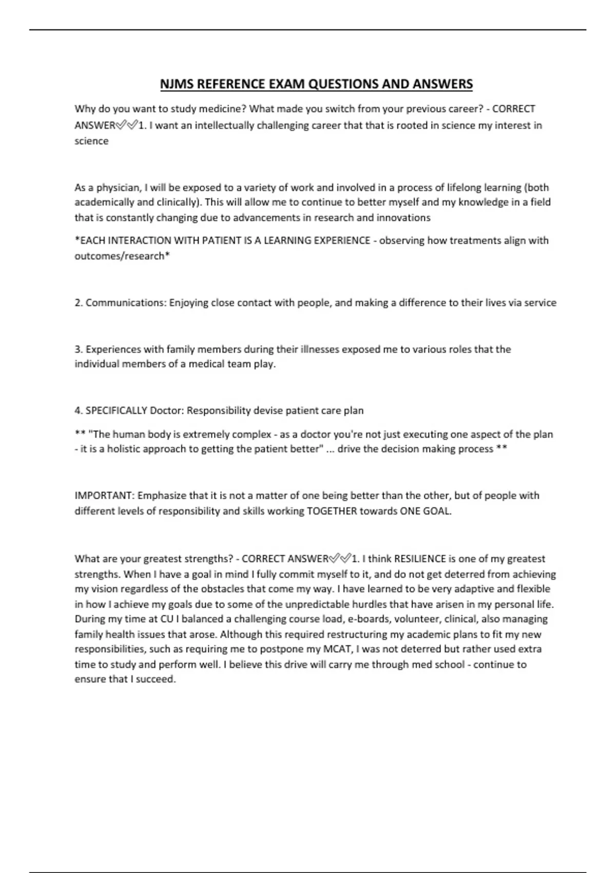 Njml Questions NJMS REFERENCE EXAM QUESTIONS AND ANSWERS - NJMS REFERENCE - Stuvia US