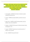 NatioNal Pesticide aPPlicator certificatioN  core eXaM stUdY GUide 2026 coMPlete  QUestioNs WitH correct detailed aNsWers &vert;&vert;  100&percnt; GUaraNteed Pass   <receNt VersioN> 