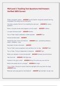 PGA Level 1 Teaching Test Questions And Answers  Verified 100&percnt; Correct 