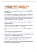 NDOC FINAL EXAM QUESTIONS & ANSWERS ALREADY PASSED&excl;&excl;