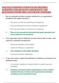 ASQ CQA CERTIFICATION EXAM 2025&sol;2026 &vert; AUDITING AND QUALITY ASSURANCE &vert; 160 QUESTIONS WITH 100&percnt; ACCURATE ANSWERS