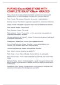PUP3002 Exam &lpar;QUESTIONS WITH COMPLETE SOLUTION&rpar; A&plus; GRADED