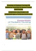 Essentials of Pediatric Nursing &ndash; 5th Edition &lpar;Terri Kyle & Susan Carman&rpar; &ndash; Verified Test Bank with Questions and Rationales