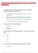 CAPM EXAM 2025&sol;2026 WITH 100&percnt; ACCURATE ANSWERS