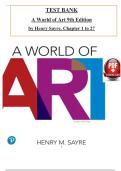 Test Bank for A World of Art &lpar;9th Edition&rpar; by Henry Sayre &vert; Complete Exam Questions and Answers &vert; Verified & Updated &vert; 2025 Edition &vert; EXCEL IN YOUR PROGRAMMING STUDIES WITH