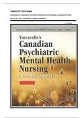 COMPLETE TEST BANK VARCAROLIS'S CANADIAN PSYCHIATRIC MENTAL HEALTH NURSING&comma; CANADIAN EDITION  BY HALTER &vert;&vert; ALL CHAPTERS&vert;&vert; VERIFIED ANSWERS