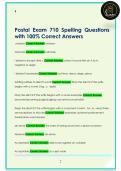 Postal Exam 710 Spelling Questions  with 100&percnt; Correct Answers 