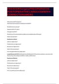 PAEA EOR Surgery PREOPERATIVE POSTOPERATIVE CARE EXAM WITH CORRECT ANSWERS