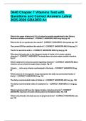 D440 Chapter 7 Vitamins Test with Questions and Correct Answers Latest 2025-2026 GRADED A&plus;&period;