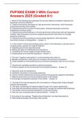 PUP3002 EXAM 3 With Correct Answers 2025 &lpar;Graded A&plus;&rpar;