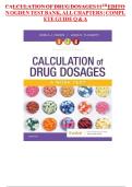 Calculation of Drug Dosages &ndash; 11th Edition &lpar;Ogden & Fluharty&rpar; &vert; Complete Test Bank with Answer