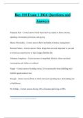 Bus 110 Exam 1 2026 Questions and Answers