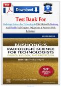 Bushong's Radiologic Science 13th Ed&period; Test Bank &vert; Chapters 1-40 &vert; 2-Version Package Deal
