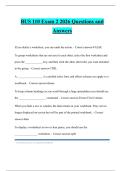 BUS 110 Exam 2 2026 Questions and Answers