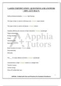 LASER CERTIFICATION &vert; QUESTIONS AND ANSWERS &vert; 100&percnt; ACCURACY&period;