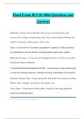 Final Exam BU110 2026 Questions and Answers