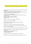 CCM Exam With Verified Solutions 2024