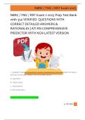 NBRC &sol; TMC &sol; RRT Exam 2 2025 Prep Test Bank  with 350 VERIFIED  QUESTIONS WITH  CORRECT DETAILED ANSWERS &  RATIONALES &vert; ATI RN COMPREHENSIVE  PREDICTOR WITH NGN LATEST VERSION 