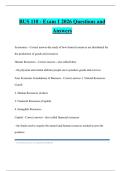 BUS 110 - Exam 1 2026 Questions and Answers