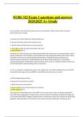 NURS 322 Exam 1 &ndash; Verified Questions and Answers &lpar;Latest 2024&sol;2025 Update&rpar;