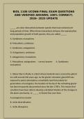 Biol 1108 UCONN Final Exam questions and verified answer&semi; 100- correct&semi; 2026- 2025 update