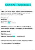 AAPC CPB Practice Exam B &lpar;2025&sol;2026 Update&rpar; &ndash; Certified Professional Biller Questions & Answers &vert; Comprehensive Review