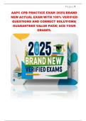 AAPC CPB Practice Exam & Study Guide &lpar;2025&sol;2026 Update&rpar; &vert; Certified Professional Biller Verified Q&A