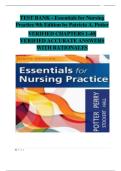 Essentials for Nursing Practice (9th Edition) – Patricia A. Potter | Complete Test Bank with Verified Answers and Rationale